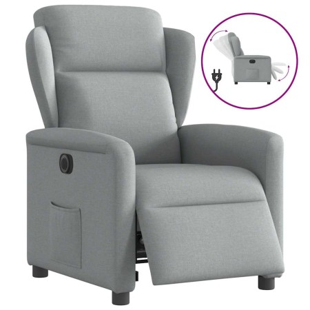 Sillón reclinable eléctrico tela gris claro de , Sillones - Ref: Foro24-3303114, Precio: 232,37 €, Descuento: %