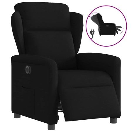 Sillón reclinable eléctrico de tela negro de , Sillones - Ref: Foro24-3303116, Precio: 243,97 €, Descuento: %