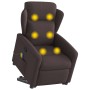 Silla de masaje reclinable de pie de tela marrón oscuro de , Sillones - Ref: Foro24-3303149, Precio: 268,38 €, Descuento: %