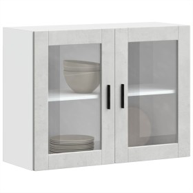 Armario de pared para cocina puerta cristal Porto gris hormigón de , Armarios de cocina - Ref: Foro24-854091, Precio: 88,57 €...