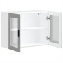 Armario de pared para cocina puerta cristal Porto gris hormigón de , Armarios de cocina - Ref: Foro24-854091, Precio: 88,57 €...