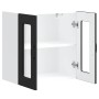 Armario pared cocina puerta de cristal Kalmar negra de , Armarios de cocina - Ref: Foro24-853668, Precio: 62,10 €, Descuento: %