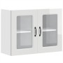 Armario pared cocina puerta cristal Kalmar blanca alto brillo de , Armarios de cocina - Ref: Foro24-853609, Precio: 102,86 €,...