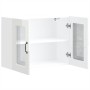 Armario pared cocina puerta cristal Kalmar blanca alto brillo de , Armarios de cocina - Ref: Foro24-853609, Precio: 102,86 €,...