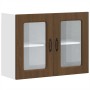 Armario pared cocina puerta de cristal Kalmar roble marrón de , Armarios de cocina - Ref: Foro24-853614, Precio: 90,48 €, Des...