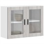 Armario de pared para cocina puerta cristal Porto gris sonoma de , Armarios de cocina - Ref: Foro24-854093, Precio: 90,58 €, ...