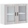 Armario de pared para cocina puerta cristal Porto gris sonoma de , Armarios de cocina - Ref: Foro24-854093, Precio: 90,58 €, ...