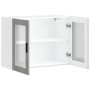 Armario de pared para cocina puerta cristal Porto gris sonoma de , Armarios de cocina - Ref: Foro24-854093, Precio: 90,58 €, ...