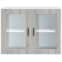 Armario de pared para cocina puerta cristal Porto gris sonoma de , Armarios de cocina - Ref: Foro24-854093, Precio: 90,58 €, ...