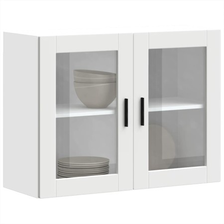 Armario de pared para cocina con puerta de cristal Porto blanco de , Armarios de cocina - Ref: Foro24-854087, Precio: 91,78 €...
