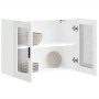 Armario de pared para cocina con puerta de cristal Porto blanco de , Armarios de cocina - Ref: Foro24-854087, Precio: 91,78 €...
