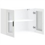 Armario de pared para cocina con puerta de cristal Porto blanco de , Armarios de cocina - Ref: Foro24-854087, Precio: 91,78 €...