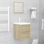 Armario para lavabo contrachapada color roble 41x38,5x48 cm de vidaXL, Muebles de baño - Ref: Foro24-804686, Precio: 40,51 €,...
