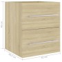 Armario para lavabo contrachapada color roble 41x38,5x48 cm de vidaXL, Muebles de baño - Ref: Foro24-804686, Precio: 40,51 €,...