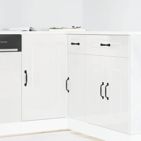 Mueble bajo cocina Kalmar madera ingeniería blanca alto brillo de , Armarios de cocina - Ref: Foro24-854320, Precio: 93,46 €,...