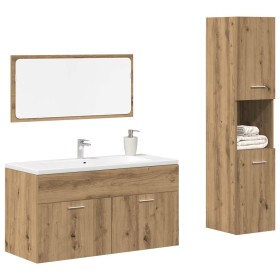 Juego de muebles baño 3 piezas madera ingeniería roble artisan de , Muebles de baño - Ref: Foro24-3328592, Precio: 164,14 €, ...