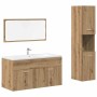 Juego de muebles baño 3 piezas madera ingeniería roble artisan de , Muebles de baño - Ref: Foro24-3328592, Precio: 164,14 €, ...