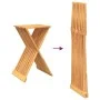 Folding stool solid teak wood 40x32.5x70 cm by vidaXL, Folding stools and chairs - Ref: Foro24-316164, Price: 77,68 €, Discou...