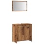 Mueble de baño con espejo de madera antigua madera ingeniería de , Muebles de baño - Ref: Foro24-856042, Precio: 75,55 €, Des...