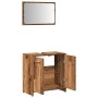 Mueble de baño con espejo de madera antigua madera ingeniería de , Muebles de baño - Ref: Foro24-856042, Precio: 75,55 €, Des...
