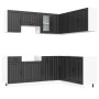 Mueble de cocina Lucca negra 11 piezas madera contrachapada de , Armarios de cocina - Ref: Foro24-3314952, Precio: 683,15 €, ...