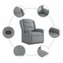Sillón reclinable de tela gris claro de , Sillones - Ref: Foro24-4015596, Precio: 193,03 €, Descuento: %