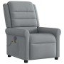 Sillón reclinable de masaje de tela gris claro de , Sillones - Ref: Foro24-4015646, Precio: 216,81 €, Descuento: %