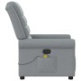 Sillón reclinable de masaje de tela gris claro de , Sillones - Ref: Foro24-4015646, Precio: 216,81 €, Descuento: %