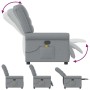 Sillón reclinable de masaje de tela gris claro de , Sillones - Ref: Foro24-4015646, Precio: 216,81 €, Descuento: %