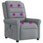 Sillón reclinable de masaje de tela gris claro de , Sillones - Ref: Foro24-4015646, Precio: 216,81 €, Descuento: %