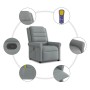 Sillón reclinable de masaje de tela gris claro de , Sillones - Ref: Foro24-4015646, Precio: 216,81 €, Descuento: %