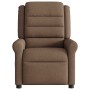 Sillón reclinable con masaje de tela marrón de , Sillones - Ref: Foro24-4015650, Precio: 194,62 €, Descuento: %