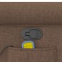 Sillón reclinable con masaje de tela marrón de , Sillones - Ref: Foro24-4015650, Precio: 194,62 €, Descuento: %