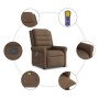 Sillón reclinable con masaje de tela marrón de , Sillones - Ref: Foro24-4015650, Precio: 194,62 €, Descuento: %