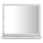 Espejo de baño madera contrachapada gris hormigón 40x10,5x37 cm de vidaXL, Tocadores de baño - Ref: Foro24-804557, Precio: 25...