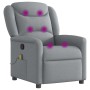 Sillón reclinable de masaje de tela gris claro de , Sillones - Ref: Foro24-4015606, Precio: 197,17 €, Descuento: %