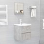 Espejo de baño madera contrachapada gris hormigón 40x10,5x37 cm de vidaXL, Tocadores de baño - Ref: Foro24-804557, Precio: 25...
