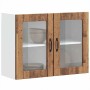 Armario pared cocina puerta de cristal Lucca madera vieja de , Armarios de cocina - Ref: Foro24-853855, Precio: 88,94 €, Desc...