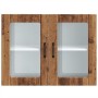Armario pared cocina puerta de cristal Lucca madera vieja de , Armarios de cocina - Ref: Foro24-853855, Precio: 88,94 €, Desc...