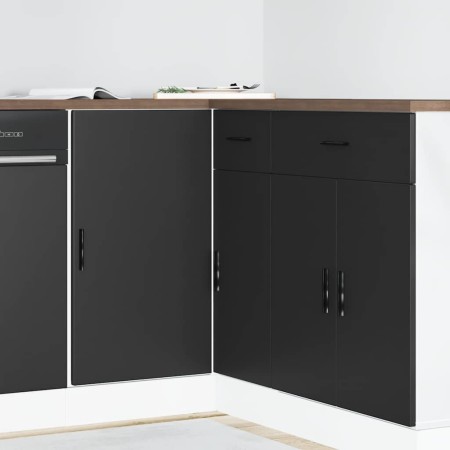 Mueble bajo para fregadero de madera de ingeniería negra de , Armarios de cocina - Ref: Foro24-854290, Precio: 77,86 €, Descu...