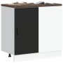 Mueble bajo para fregadero de madera de ingeniería negra de , Armarios de cocina - Ref: Foro24-854290, Precio: 77,86 €, Descu...