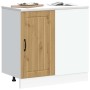 Mueble bajo para fregadero Lucca madera artesanal de roble de , Armarios de cocina - Ref: Foro24-854317, Precio: 95,20 €, Des...