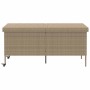 Caja de almacenaje jardín ruedas ratán PE beige 160x55x75 cm de , Cajas de almacenaje para exteriores - Ref: Foro24-4103834, ...