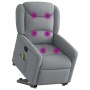 Sillón de masaje reclinable de pie de tela gris claro de , Sillones - Ref: Foro24-3303204, Precio: 264,39 €, Descuento: %