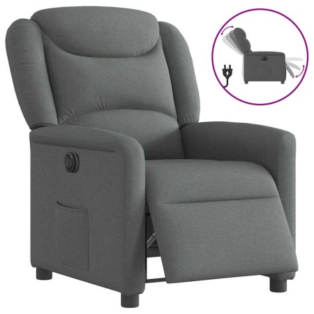 Sillón reclinable eléctrico de tela gris oscuro de , Sillones - Ref: Foro24-3303175, Precio: 235,62 €, Descuento: %