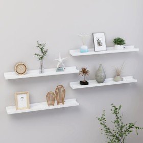 Estantes de pared 4 unidades blanco 60x9x3 cm en Estanterías | Comprar online en Foru.es