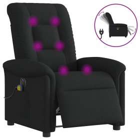 Sillón reclinable de masaje eléctrico tela negro de , Sillones - Ref: Foro24-3303246, Precio: 258,65 €, Descuento: %