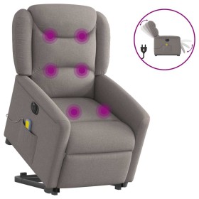 Sillón de masaje eléctrico reclinable elevable tela taupé de , Sillones - Ref: Foro24-3303231, Precio: 323,06 €, Descuento: %