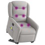 Sillón de masaje eléctrico reclinable elevable tela gris nube de , Sillones - Ref: Foro24-3303233, Precio: 339,89 €, Descuent...