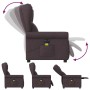 Sillón reclinable de masaje eléctrico tela marrón oscuro de , Sillones - Ref: Foro24-3303369, Precio: 255,50 €, Descuento: %